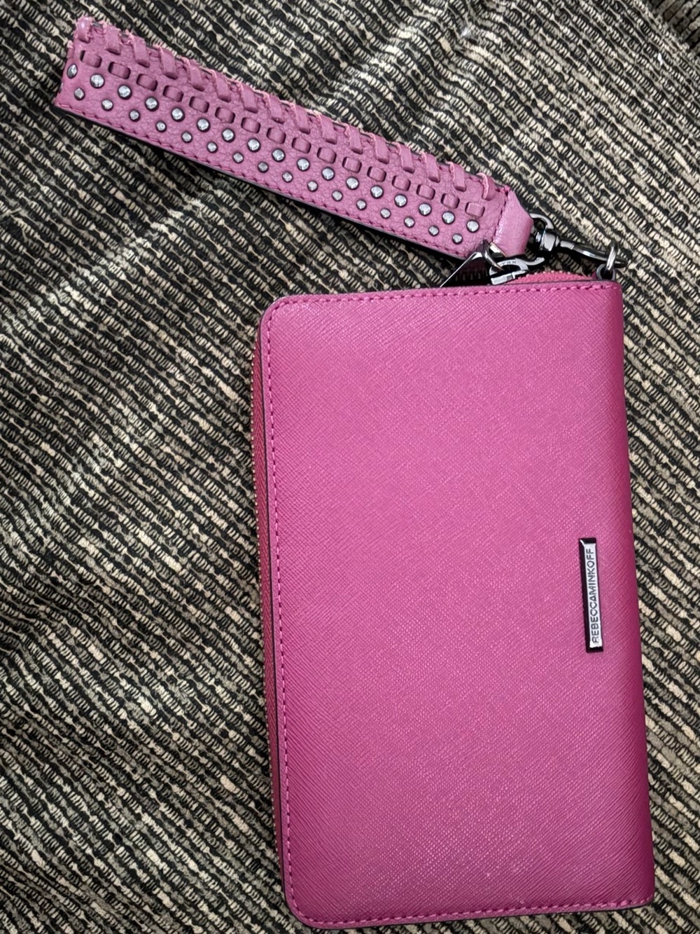 Rebecca Minkoff Fuchsia Pink Zip-Around Wristlet Wallet - Picture 8 of 8